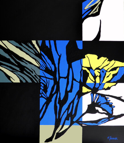 Blaue Blume von Ilse Feiner, Malerei kaufen auf Singulart