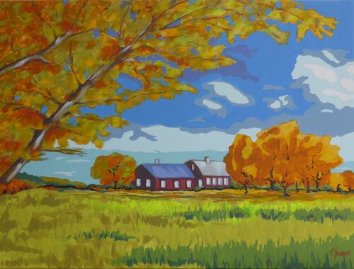 Herbstsonne van Ilse Feiner, Schilderij te koop op Singulart