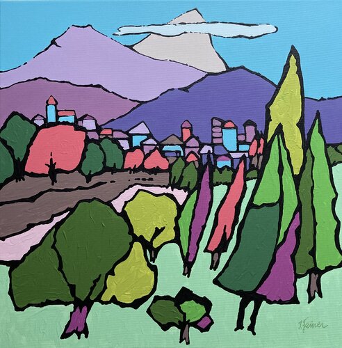 Buntes Land II van Ilse Feiner, Schilderij te koop op Singulart
