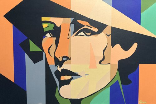 Cool, mit Hut par Ilse Feiner, Peinture en vente sur Singulart