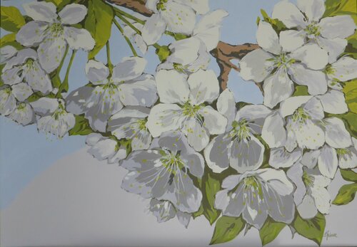 Kirschblüte by Ilse Feiner, 油畫 for Sale on Singulart