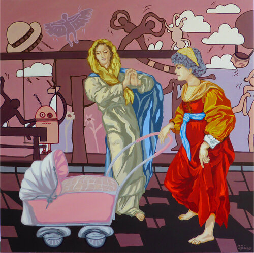 So ein Engelchen wünsch' ich mir auch. by Ilse Feiner, 회화 for Sale on Singulart