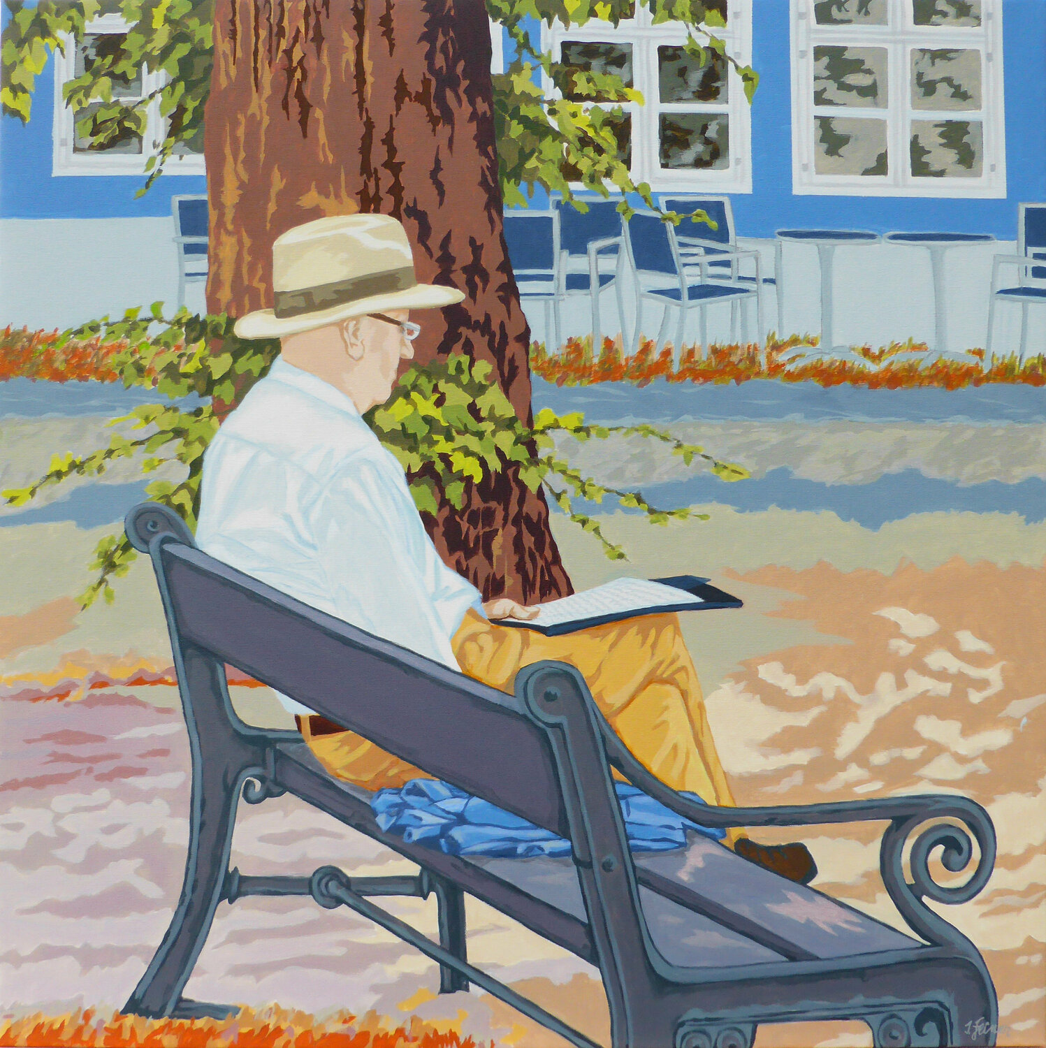 Ins Manuskript vertieft Ilse Feiner