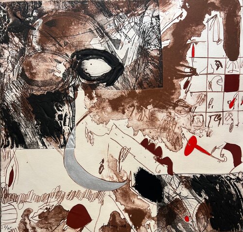 Los mulatos estiraban gomas ansiosos III de Josep Guinovart, Impresión a la venta en Singulart