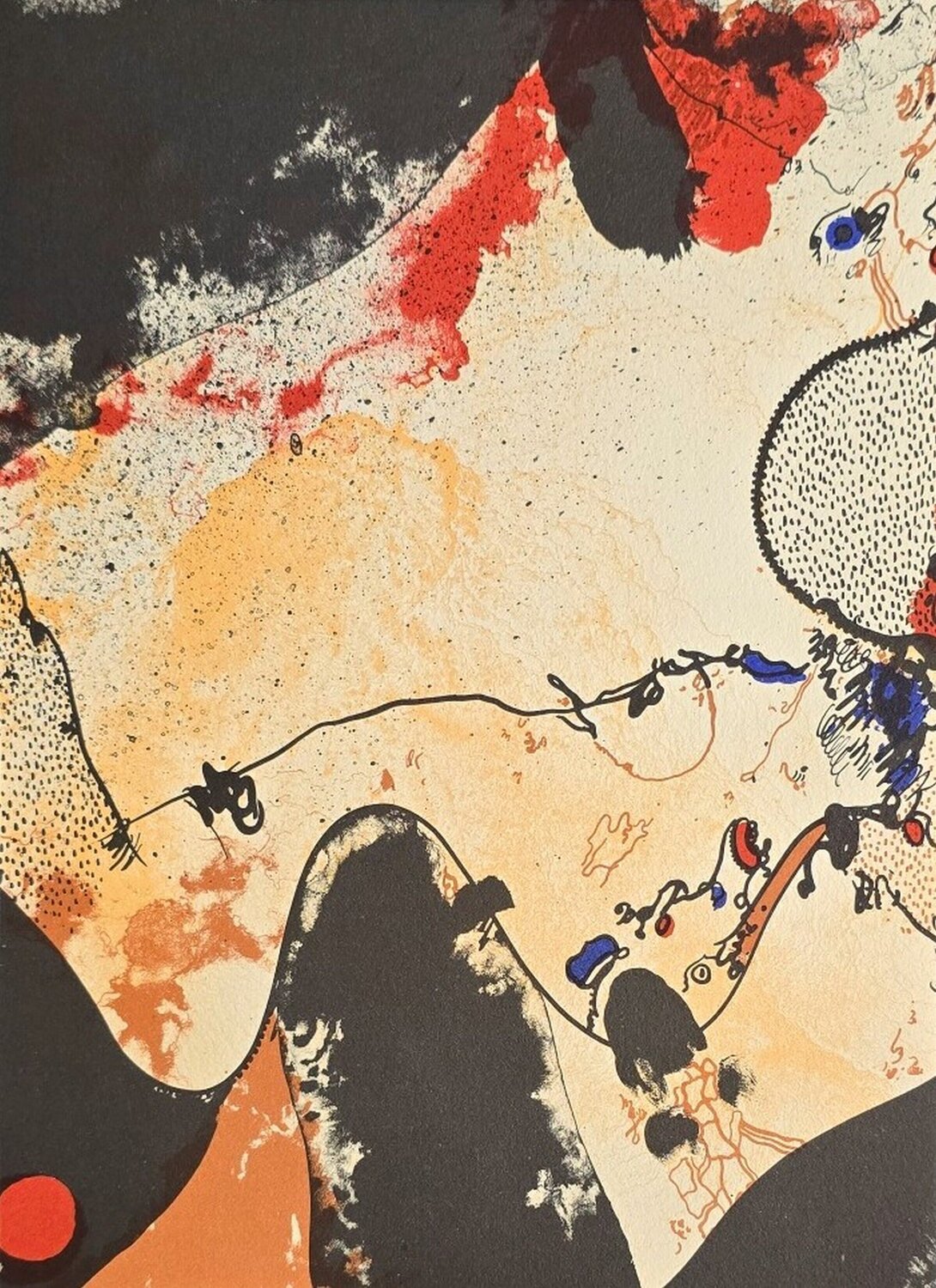 Untitled Composition Josep Guinovart Stampa in vendita