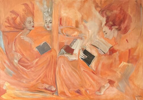 50 Shades of Orange van Leith Ridley Combe, Schilderij te koop op Singulart