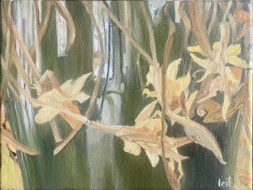 fallen daffodils by Leith Ridley Combe, Painting for Sale on Singulart