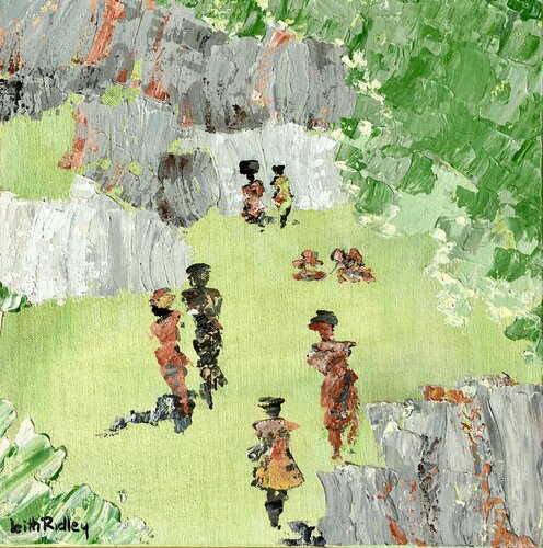 mountain promenade di Leith Ridley Combe, Pittura in vendita su Singulart