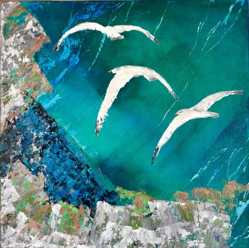 happy flight di Leith Ridley Combe, Pittura in vendita su Singulart