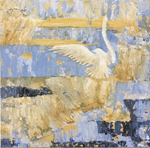 the Gathering Birds di Leith Ridley Combe, Pittura in vendita su Singulart