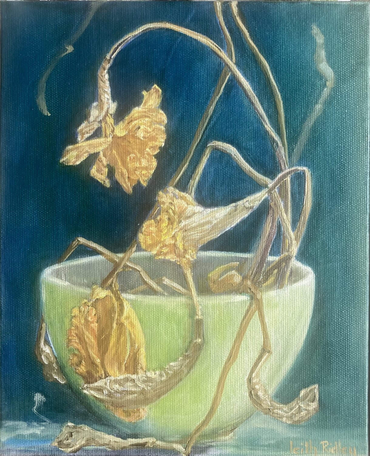 the green bowl Leith Ridley Combe Original painting for sale