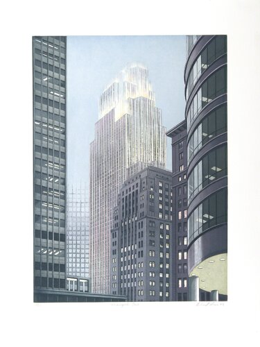 Minneapolis Dusk by Richard Haas, Print for Sale on Singulart