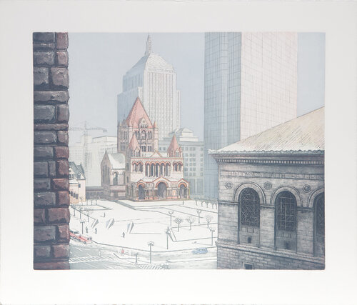Copley Square, Boston by Richard Haas, Print for Sale on Singulart