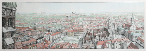 View of Munich by Richard Haas, Print for Sale on Singulart