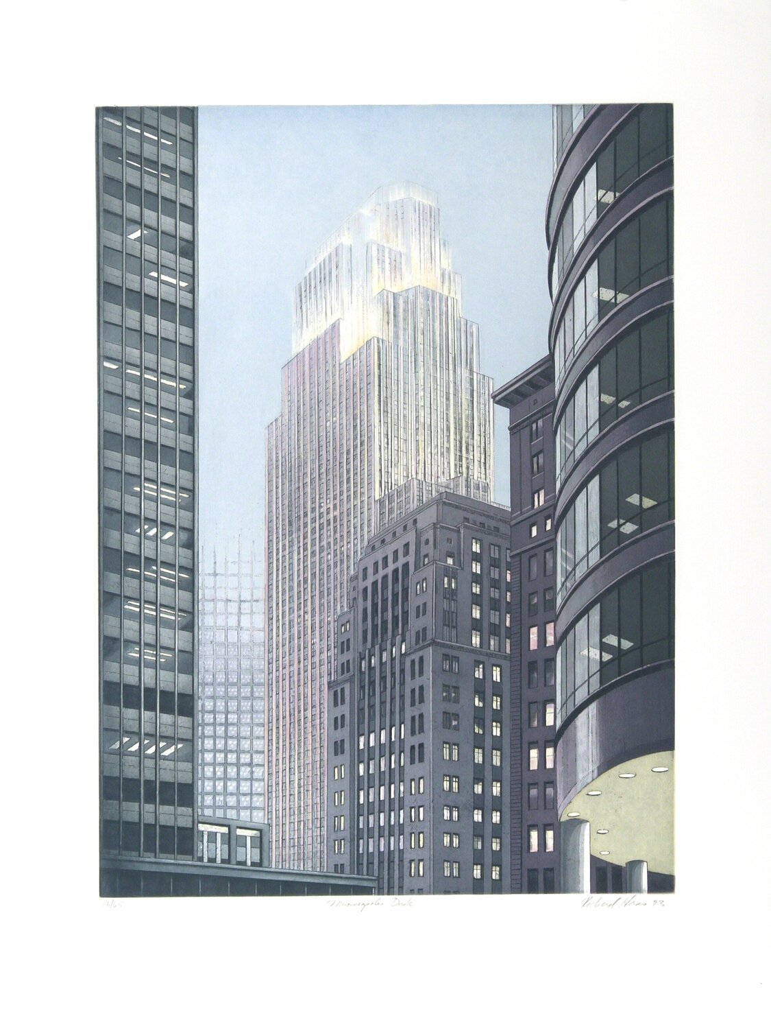 Minneapolis Dusk Richard Haas Stampa in vendita