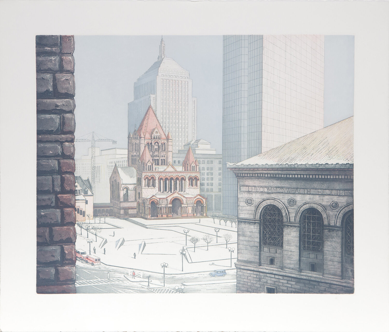 Copley Square, Boston Richard Haas Print for sale