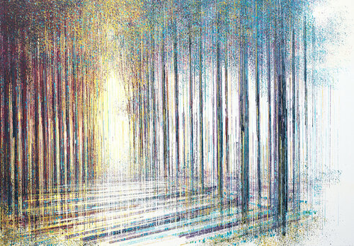 Forest Trees In Morning Light di Marc Todd, Pittura in vendita su Singulart