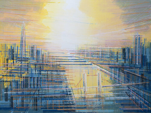 London Under A Bright Sunset di Marc Todd, Pittura in vendita su Singulart