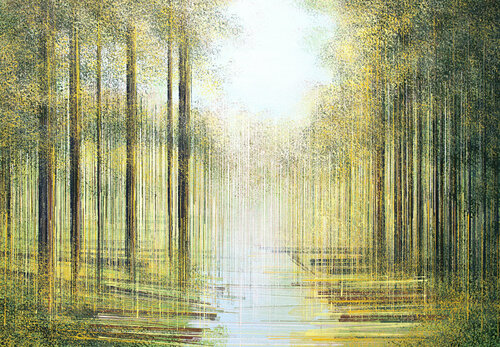 Spring Trees In Soft Evening Light di Marc Todd, Pittura in vendita su Singulart