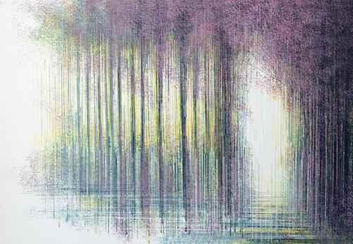 Spring Blossom Trees At Twilight di Marc Todd, Pittura in vendita su Singulart
