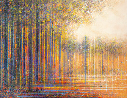 Sunset At The Edge Of The Forest di Marc Todd, Pittura in vendita su Singulart