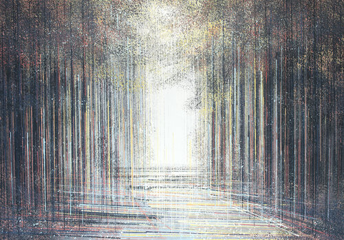 Trees In Atmospheric Evening Light van Marc Todd, Schilderij te koop op Singulart