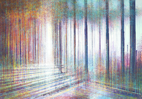 Line Of Trees At Twilight di Marc Todd, Pittura in vendita su Singulart