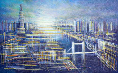 Night Falling Over London di Marc Todd, Pittura in vendita su Singulart