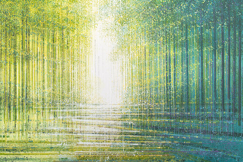 Bright Light In A Spring Forest di Marc Todd, Pittura in vendita su Singulart
