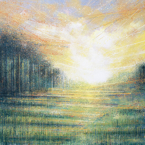 Summer Meadow At Sunset di Marc Todd, Pittura in vendita su Singulart