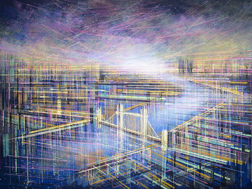 A Bright Night In London van Marc Todd, Schilderij te koop op Singulart