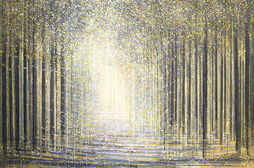 Forest Trees As night Falls di Marc Todd, Pittura in vendita su Singulart
