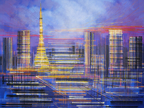 Tokyo At Night di Marc Todd, Pittura in vendita su Singulart