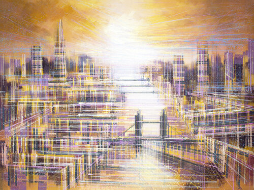 London Under A Bright Sunset di Marc Todd, Pittura in vendita su Singulart