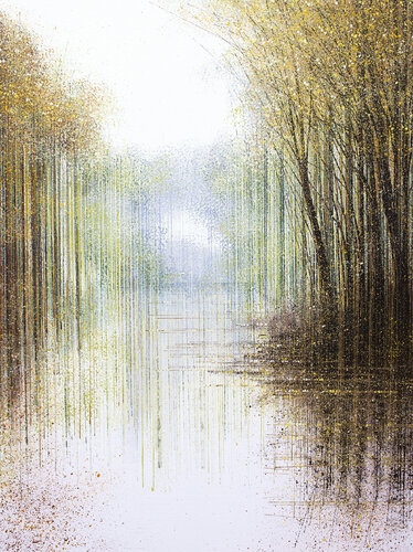 Autumn Trees By The Lake van Marc Todd, Schilderij te koop op Singulart