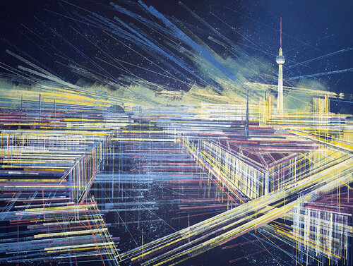 Berlin At Night di Marc Todd, Pittura in vendita su Singulart