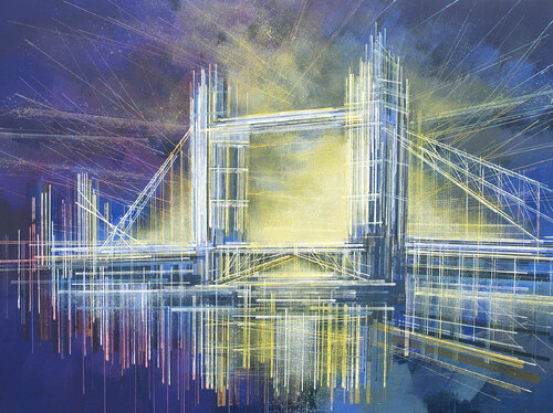 London Sunset Composition #2 di Marc Todd, Pittura in vendita su Singulart