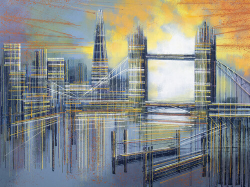 London - Tower Bridge Under A Vivid Sunset van Marc Todd, Schilderij te koop op Singulart