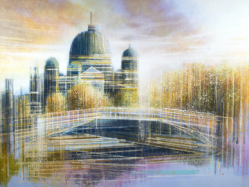 Berlin Cathedral At Sunset de Marc Todd, Pintura a la venta en Singulart