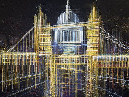 London - Tower Bridge And St Paul's Cathedral Composition van Marc Todd, Schilderij te koop op Singulart