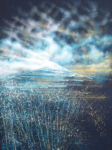 Japan - Mount Fuji As Night Falls van Marc Todd, Schilderij te koop op Singulart