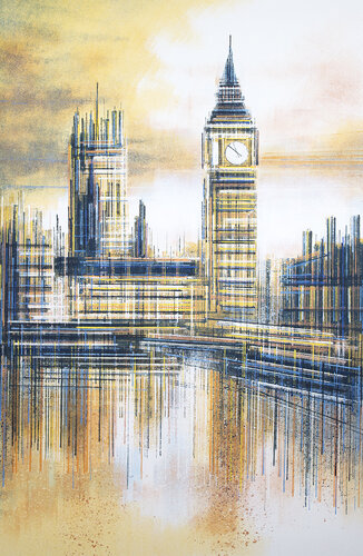 London - Houses Of Parliament Under A Setting Sun van Marc Todd, Schilderij te koop op Singulart