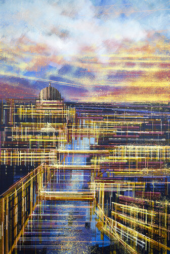 Berlin At Sunset van Marc Todd, Schilderij te koop op Singulart