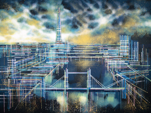 London Skyline At Sunset van Marc Todd, Schilderij te koop op Singulart