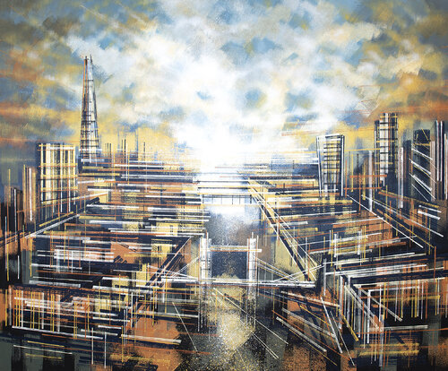 Dramatic Sunset Over London van Marc Todd, Schilderij te koop op Singulart
