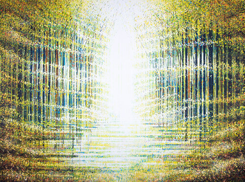 Forest Trees In Golden Light van Marc Todd, Schilderij te koop op Singulart