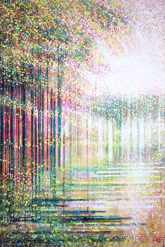 Summer Trees In Bright Morning Light van Marc Todd, Schilderij te koop op Singulart