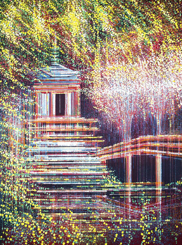 Light In A Japanese Garden de Marc Todd, Pintura a la venta en Singulart
