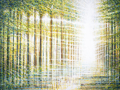 Light Filling The Forest van Marc Todd, Schilderij te koop op Singulart