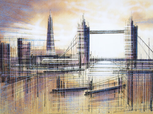 London Skyline At Sunset de Marc Todd, Pintura a la venta en Singulart